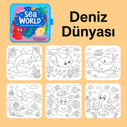 Babysroo™ Dağınıklık Yapmayan  Su Boyama Kitabı