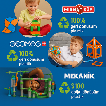 Babysroo™ Magniküp Çocuklar İçin Yaratıcı Manyetik Yapı Blokları