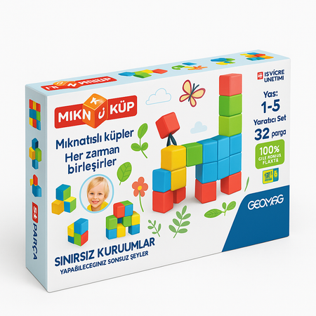 Babysroo™ Magniküp Çocuklar İçin Yaratıcı Manyetik Yapı Blokları