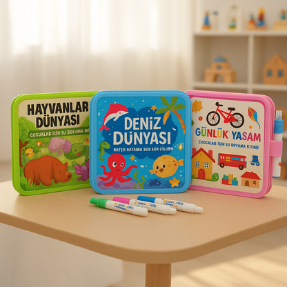 Babysroo™ Dağınıklık Yapmayan  Su Boyama Kitabı